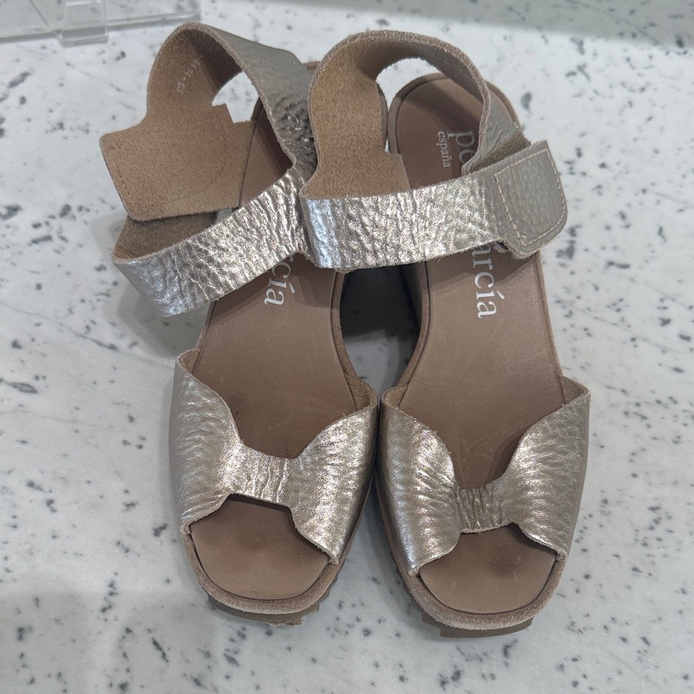 Pedro Garcia Metallic Sandals